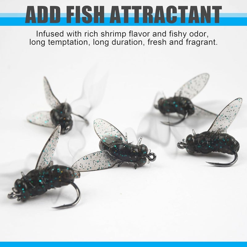 SILANON Bionic Fly Fishing Bait, 18/36pcs Fly Fishing Flies Lures Kit Trout Jigs Swimbait Dry Flies Trout Panfish Lures Freshwater Saltwater Flies Fly Fishing Hook Artificial Soft Bait - Image 4